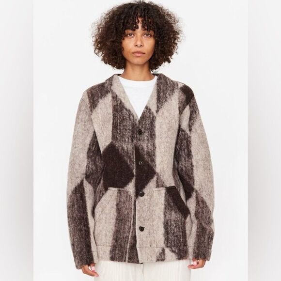 Girls Of Dust Shepherds Wool Jacquard Baseball Jacket - Picture 1 of 16